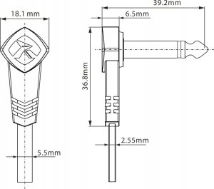 Roxtone Kabel instrumentalny Wtyk Kątowy Jack 6.3mm 15cm Roxtone FPJJ100L00015 2