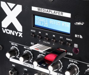 Kolumna Vonyx Zestaw nagłośnieniowy 2.1 2x kolumna 8'' subwofer 12'' statywy one size 4