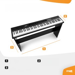 Pianino cyfrowe ważone pełnowymiarowe 88-klawiszowe RhapsodyDP88P Max + statyw one size 10