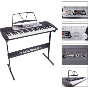 Madison Zestaw: Keyboard MEK54100 Madison 54 klawisze+ statyw one size 5
