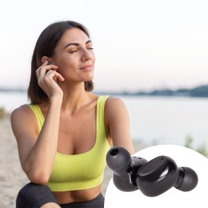 Słuchawki Madison Słuchawki dokanałowe bluetooth ETWS150-BK one size 8