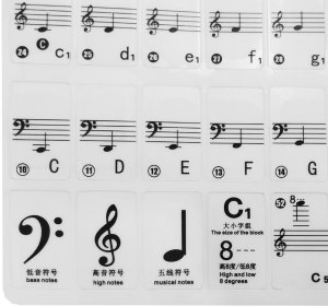 KB Naklejki na klawisze do pianina/keyboardu one size 5