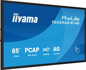 IIYAMA T6529AS-B1AG 165,1cm 65Zoll All-In-One Interactive Display 3840x2160 4K UHD 4GB RAM 32GB Storage Android 14 2xHDMI+USB-C 6
