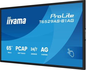 IIYAMA T6529AS-B1AG 165,1cm 65Zoll All-In-One Interactive Display 3840x2160 4K UHD 4GB RAM 32GB Storage Android 14 2xHDMI+USB-C 9
