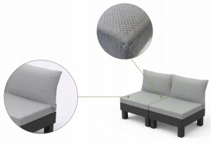 Keter Darza dwuosobowa kanapa Elements 2 Seater szary/kolor szary 8711245158037 5