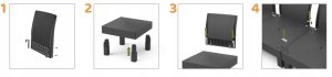Keter Darza dwuosobowa kanapa Elements 2 Seater szary/kolor szary 8711245158037 6