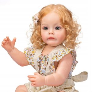 DUŻA LALKA REBORN REALISTYCZNA JAK ŻYWA 55cm prawdziwe niemowlę Akcesoria 3