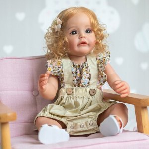 DUŻA LALKA REBORN REALISTYCZNA JAK ŻYWA 55cm prawdziwe niemowlę Akcesoria 8