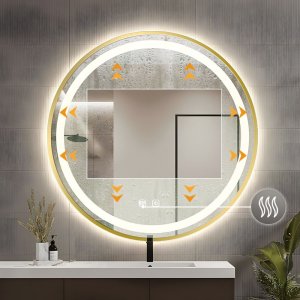 LUSTRO ŚCIENNE LED 80cm MMJ Złote 3