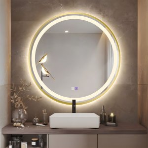 LUSTRO ŚCIENNE LED 80cm MMJ Złote 7