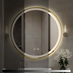 LUSTRO ŚCIENNE LED 70cm MMJ Złote 4