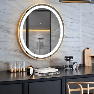 LUSTRO ŚCIENNE LED 70cm MMJ Złote 5