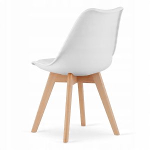 Zestaw stół kwadratowy 80x80 dąb sonoma + 4 krzesła MARK białe 7