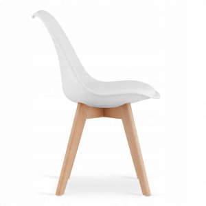 Zestaw stół kwadratowy 80x80 dąb sonoma + 4 krzesła MARK białe 8