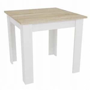 Zestaw stół kwadratowy 80x80 dąb sonoma + 4 krzesła MARK czarne 10