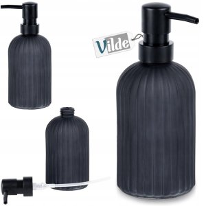 Dozownik do mydła szklany czarny 400 ml 3