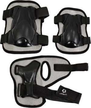 L.A. Sports ZESTAW OCHRANIACZY JUNIOR Rozmiar M (37171BK) 12
