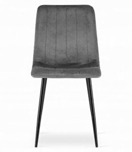 Malys Group Zestaw stół NP 120x80 Craft Czarny + 4 krzesła LAVA szare 4