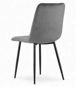 Malys Group Zestaw stół NP 120x80 Craft Czarny + 4 krzesła LAVA szare 7