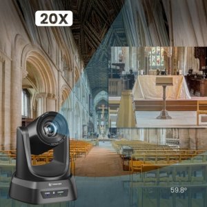 Kamera internetowa AVerMedia TONGVEO Kamera do wideokonferencji HDMI PTZ 20x zoom USB 1080p 60 kl/s 3