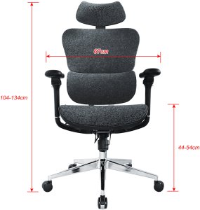Equip Ergonomischer Bürostuhl mit Kopf und Armstützen  bl-sw lite Retail 11