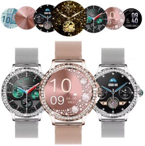 SMARTWATCH WATCH ZEGAREK AMOLED BLUETOOTH ROZMOWY MENU PL DAMSKI SMARTBAND NX19 8