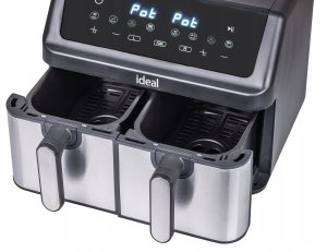 FRYTKOWNICA BEZTŁUSZCZOWA AIR FRYER ELDOM PODWÓJNA 9L DWUKOMOROWA+SUSZARKA 14