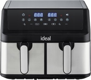 FRYTKOWNICA BEZTŁUSZCZOWA AIR FRYER ELDOM PODWÓJNA 9L DWUKOMOROWA+SUSZARKA 4
