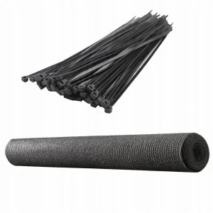Lean Siatka Cieniująca Na Ogrodzenie Płot Maskująca Szara 1.5M 25M 70g/m² 3