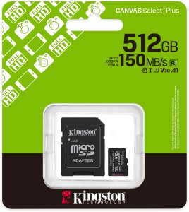 Karta Kingston Canvas Select Plus MicroSDXC 512 GB Class 10 UHS-I/U3 A1 V30 (SDCS3/512GB) 5