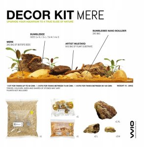 Lamela WIO Mere River Kit, zestaw do dekoracji, do akwarium, jasnobr�zowy, 20kg, pude�ko 2