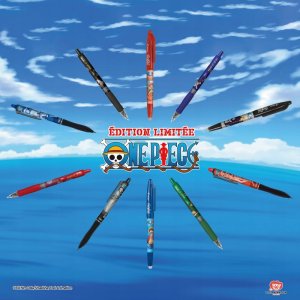 Pióro kulkowe Frixion niebieski+3 wkłady One Piece 3