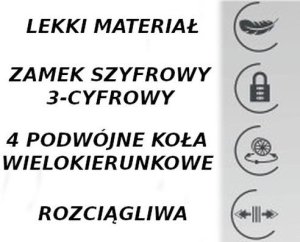 Solier WALIZKA PODRÓŻNA ŚREDNIA TWARDA LEKKA NA KÓŁKACH BAGAŻ BENZI BZ5711 3