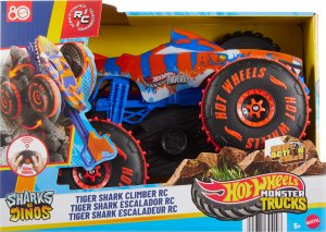 Mattel Hot Wheels Monster Trucks RC Tiger Shark Wspinacz 1:15 Pojazd zdalnie sterowany JFR39 4