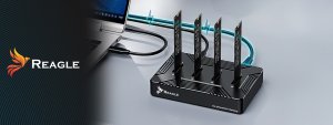 ADAPTER KIESZEŃ NA 4x DYSKI SSD NVME PCIe 2w1 SATA NGFF M.2 CZYTNIK USB 3.2 REAGLE 2