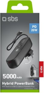 SBS Hybrid PD 20W 5000 mAh czarny 6