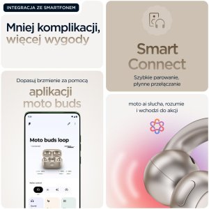 Słuchawki Motorola Moto Buds Loop by Swarovski - French Oak (PG38C07172) 7