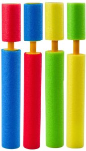 LeanToys Broń Piankowa Na Wodę Pompka Tuba Wodna Kolorowa 30cm Mix 2