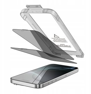 Szkło prywatyzujące Tech-Protect Quick Set Spy+ do Apple iPhone 16 Pro Privacy [2 PACK] 2