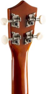 Max Zestaw: Ukulele sopranowe UKEY brązowe+ tuner dwie kostki struny pokrowiec one size 11