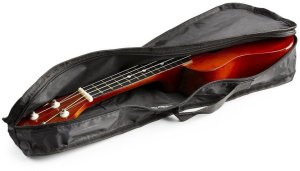 Max Zestaw: Ukulele sopranowe UKEY brązowe+ tuner dwie kostki struny pokrowiec one size 14
