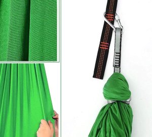 Huśtawka Cyber Trade HUŚTAWKA SENSORYCZNA TERAPEUTYCZNA DLA DZIECI HAMAK 280x150cm 100kg Zielona 2