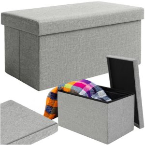 Pufa materiaowa szara 76x38x38cm Ruhhy 26131 2