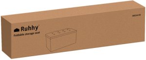 Pufa welurowa szara 76x38x38cm Ruhhy 26130 4