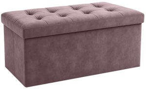 Pufa welurowa szara 76x38x38cm Ruhhy 26130 9