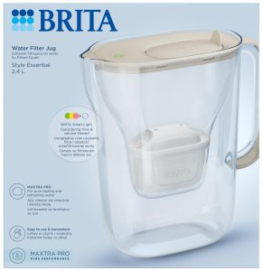 Dzbanek filtrujący Brita Style Essential + 1 wkład Pro Pure Performance piaskowy 10