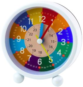 LeanToys Zegar Budzik Dziecięcy Edukacyjny Kwarcowy Minuty Sekundy Kolorowy 9cm LEAN Toys 2