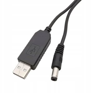 Rosfix KABEL PRZETWORNICA USB DC 5,5X2,1MM 5V-9V STEP UP 1A 100CM ROSFIX 2