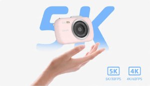 Aparat cyfrowy SJCAM Aparat Cyfrowy ZV100 różowy dla Dzieci Młodzieży kamera WEBCAM 80Mpx 6
