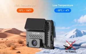 Wideorejestrator SJCAM Wideorejestrator SJCAM M60S Kamera samochodowa 4K kamera Przód+Tył+Wnętrze 12
